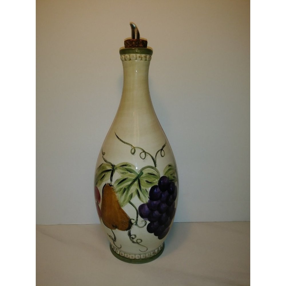 Handpainted Hand Crafte Olive Oil Bottle Tabletops Gallery Francesca